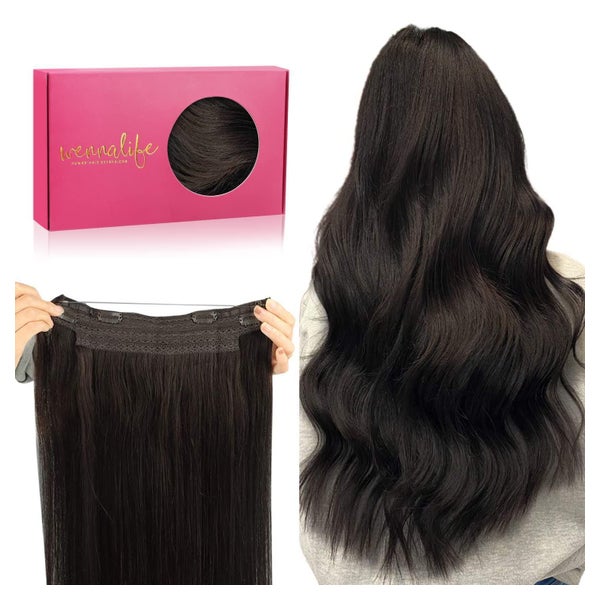 Haarverlängerung Echthaar Remy Draht Fishline 45cm-95g #2 Du 1 St