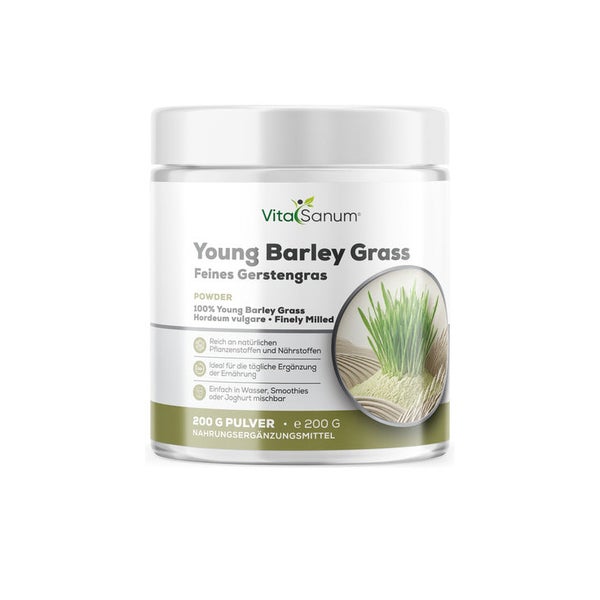 VitaSanum® Junges Gerstengras – 5 g Tagesportion – 100 % Gerstengraspulver 200 g