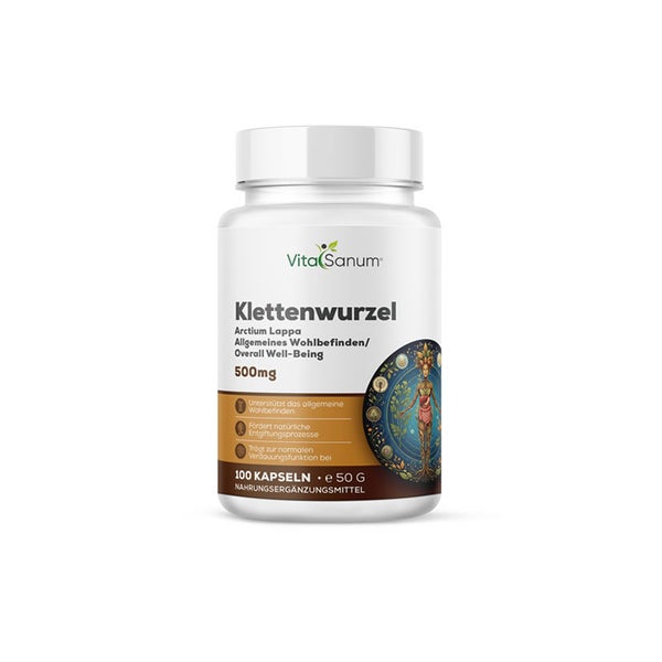 VitaSanum®- Klettenwurzel (Arctium lappa) 1000 mg 100 Kapsel  St