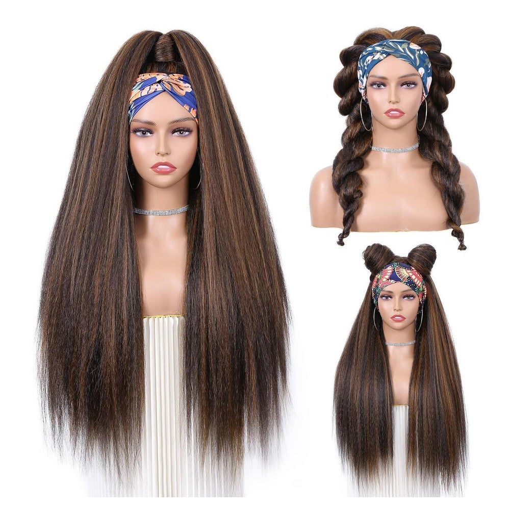 Stirnbandperücke Kinky Straight Yaki Damen 66 cm #2A 30 High 1 St
