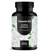 Vitamin D3 20000 IE - 365 Tabletten - Bloom Naturals 365 St