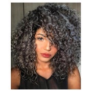 Perücke Afro Kinky Curly Bob Pony Kunsthaar Damen Schwarz mi 1 St