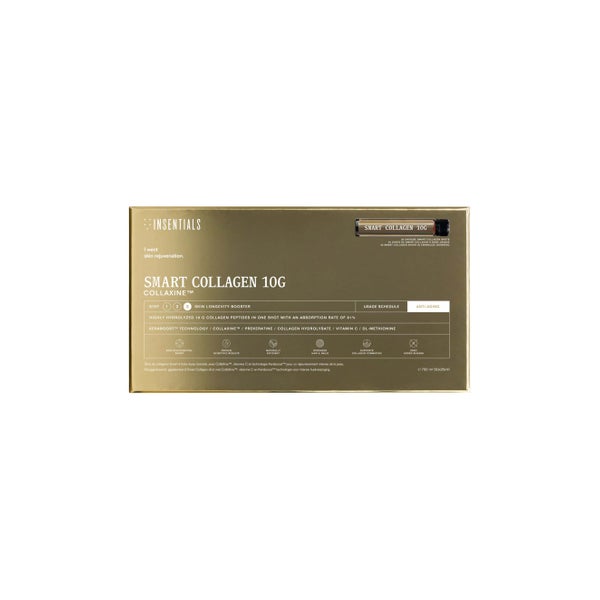 Insentials - Smart Collagen Shot (CollaXine™) - 10 g Kollagenpeptide für Haut, Haare und – 15 Shots 15 St