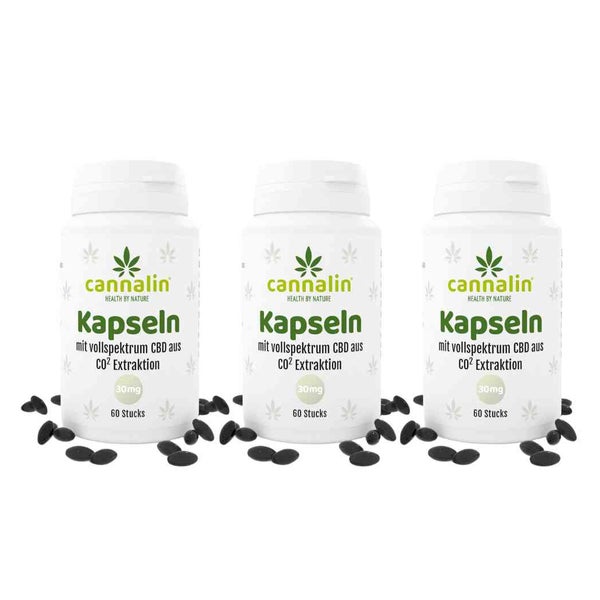 Cannalin - 3x CBD Kapseln 30 mg 180 St