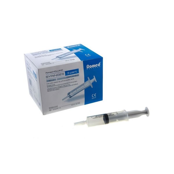 Romed Blasenspritze Wundspritze 50/60 ml, 3-teilig, mit Luer-Ansatz 25 St