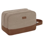 Kulturtasche Herren Reise Canvas wasserabweisend Helles Khak 1 St