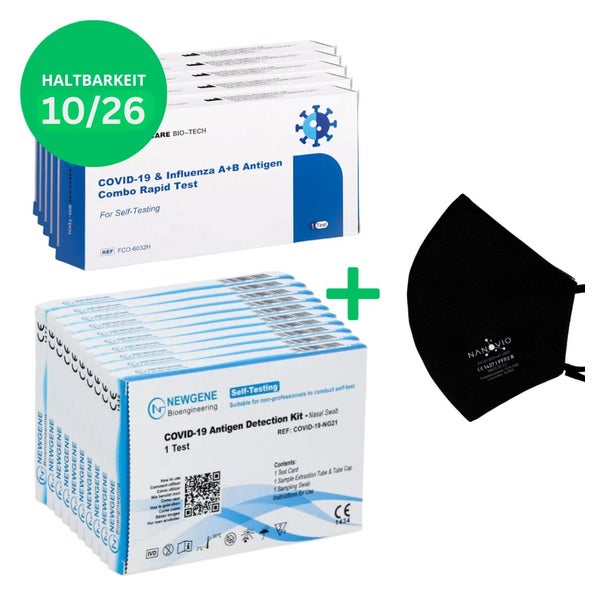 4in1 Sparset COVID-19 & Influenza + Gratis FFP2 Maske 15 St