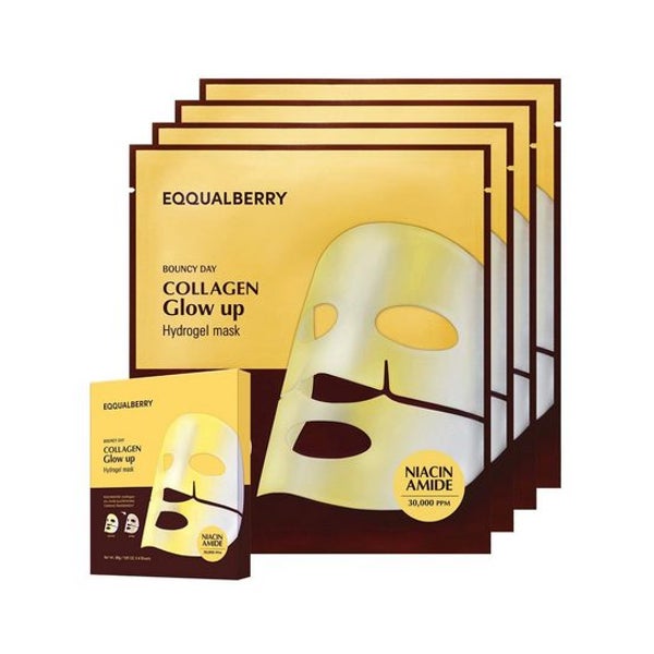 EQQUALBERRY Collagen Glow Up Hydrogel Mask 4x 30 g 4 St