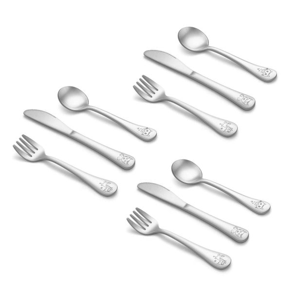 Kinderbesteck Set 9teilig Edelstahl Löffel Gabel 1 St