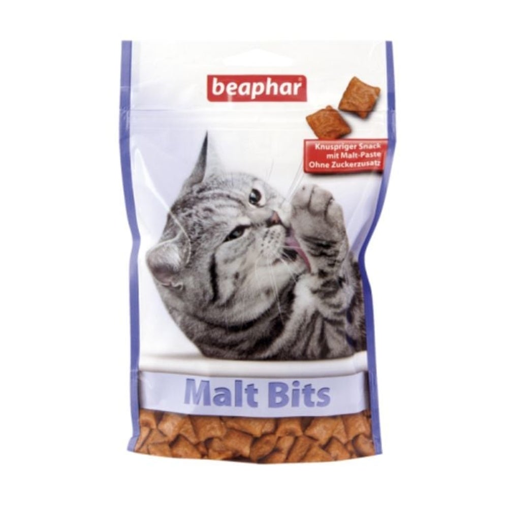 BEAPHAR Malt Bits, Katzensnack gegen Haarballen, 0,15 kg