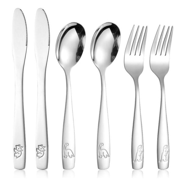 6teiliges Edelstahl Kinderbesteck mit Gravur 1 St