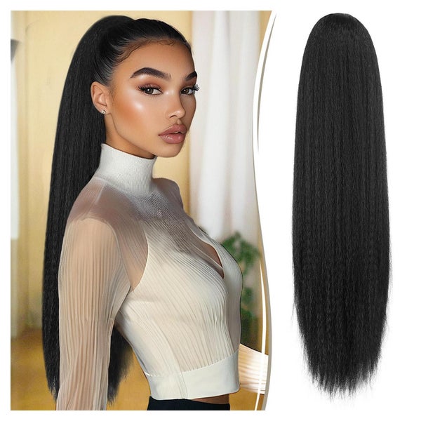 Pferdeschwanz Kordelzug Yaki synthetisch Clip 65 CM Natürlic 1 St