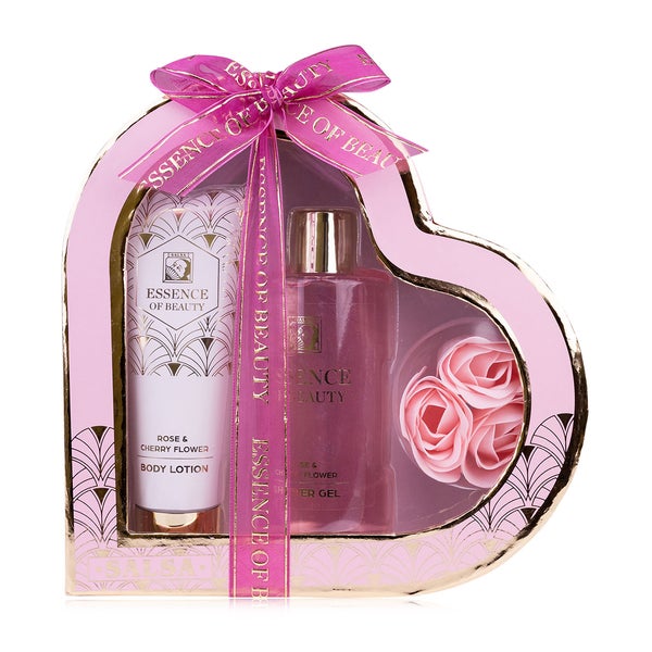 Accentra Badeset Essence of Beauty Rose & Cherry Flower Geschenkset 440 ml