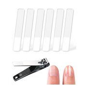 6-teiliges Nano-Glas-Nagelfeile-Set weiß schwarz Nagelknipse 1 St