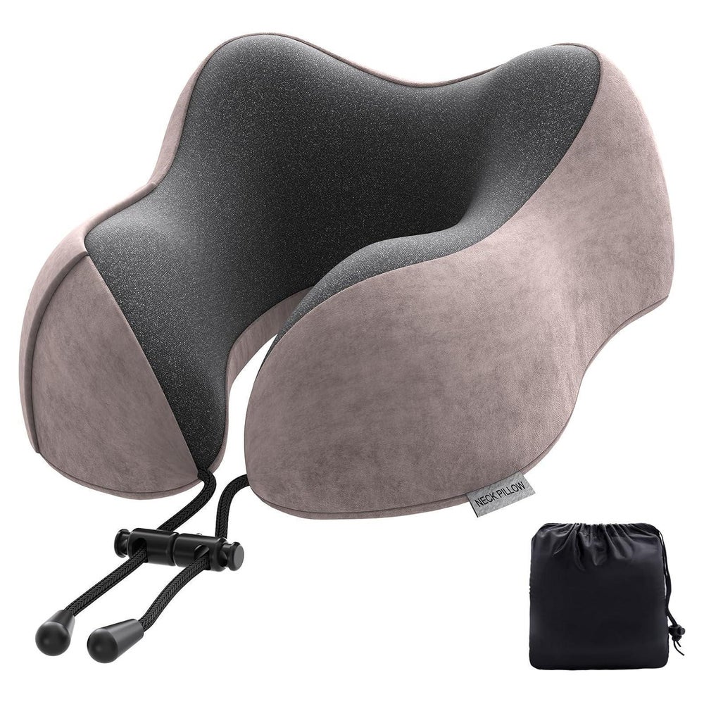Nackenkissen Reisekissen Memory Foam Samtbezug Flugzeug Hell 1 St