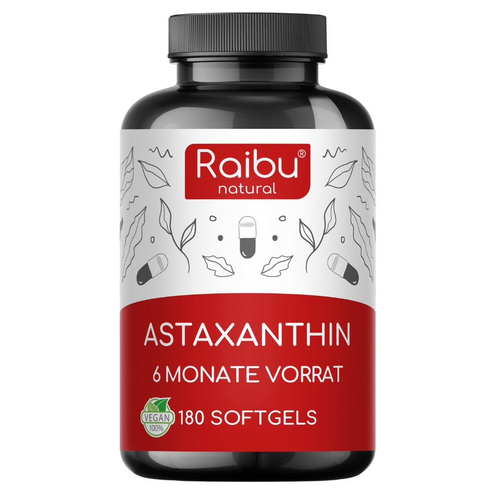 Astaxanthin Hochdosiert Kapseln - 8 mg pro Softgel - RAIBU 180 St