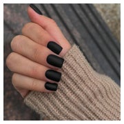 Nägel Press On Kurz Eckig Gel Acryl 24 Stück Matte Schwarz 1 St