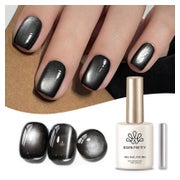 Nagellack Magnetic Cat Eye Gel UV Glitzer Schwarz Jelly Glas 1 St