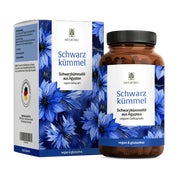 Schwarzkümmelöl 1000 mg hochdosiert aus Ägypten mit Vitamin E - SCHWARZKÜMMEL - 120 vegane Gelkapseln - NATURTREU® 120 St