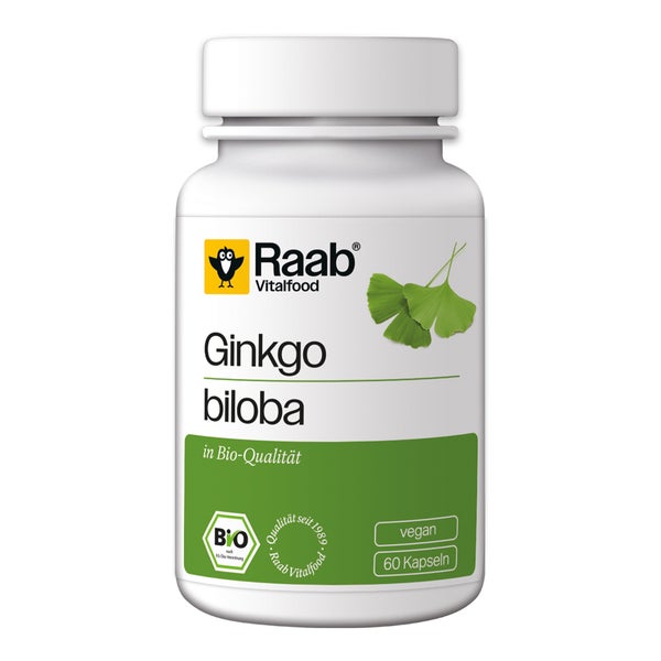 Raab Vitalfood Ginkgo Biloba Kapseln Bio 60 St