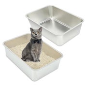 Katzentoilette Edelstahl Häschen Katze 2 Stück 2PCS-60*40*20 1 St