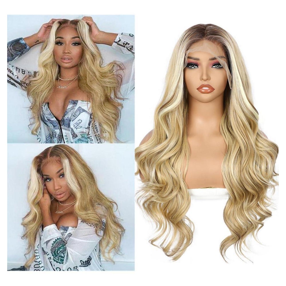 Perücke Lacefront 13x4 Blond 26inch Körperwelle Damen Ombre 1 St