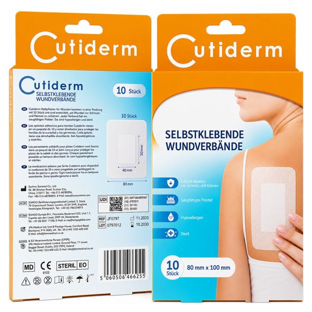 Cutiderm Steriler Wundverband 8 x 10 cm 10 St