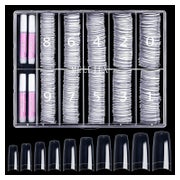 Nageltips 500 French Acryl Nagelspitzen Kleber 4 Transparent 1 St