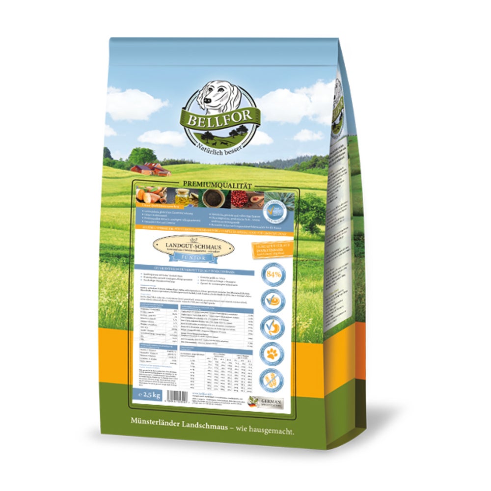 Bellfor Trockenfutter mit Insekten - Landgut-Schmaus Junior 2,5 kg 2500 g