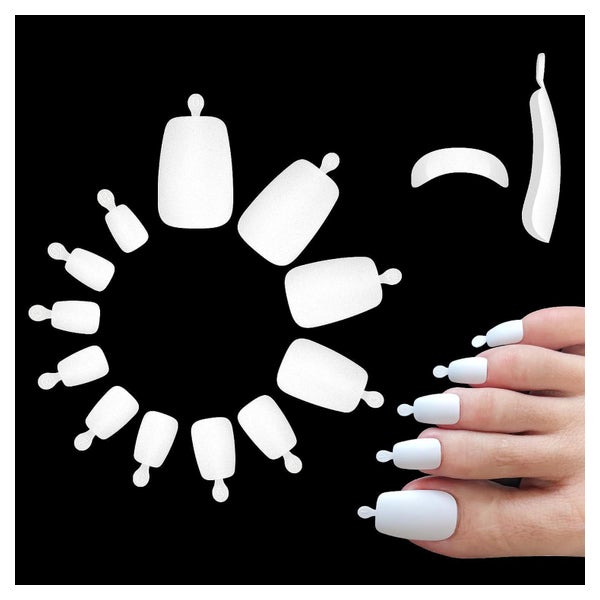 Fußnägel Zehennägel Tips Gel Set 504 Long Toe Nails White Bi 1 St