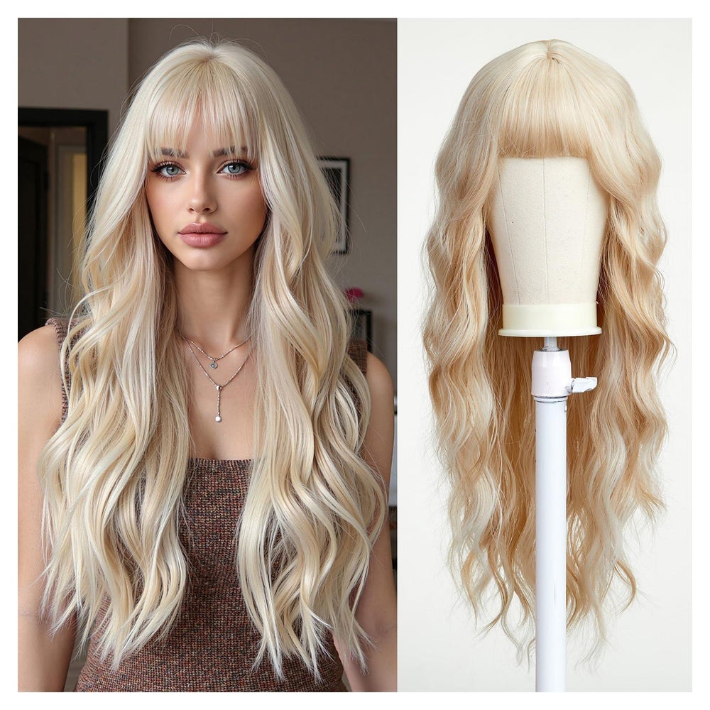 Perücke Gewellt Blonde Synthetikhaar Hitzebeständig Gemischt 1 St