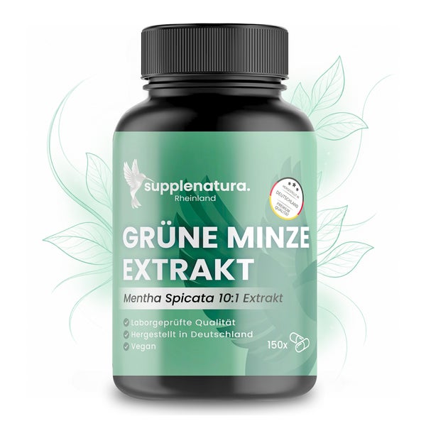 supplenatura® Grüne Minze Extrakt Kapseln – 150 Stück 400 mg 150 St