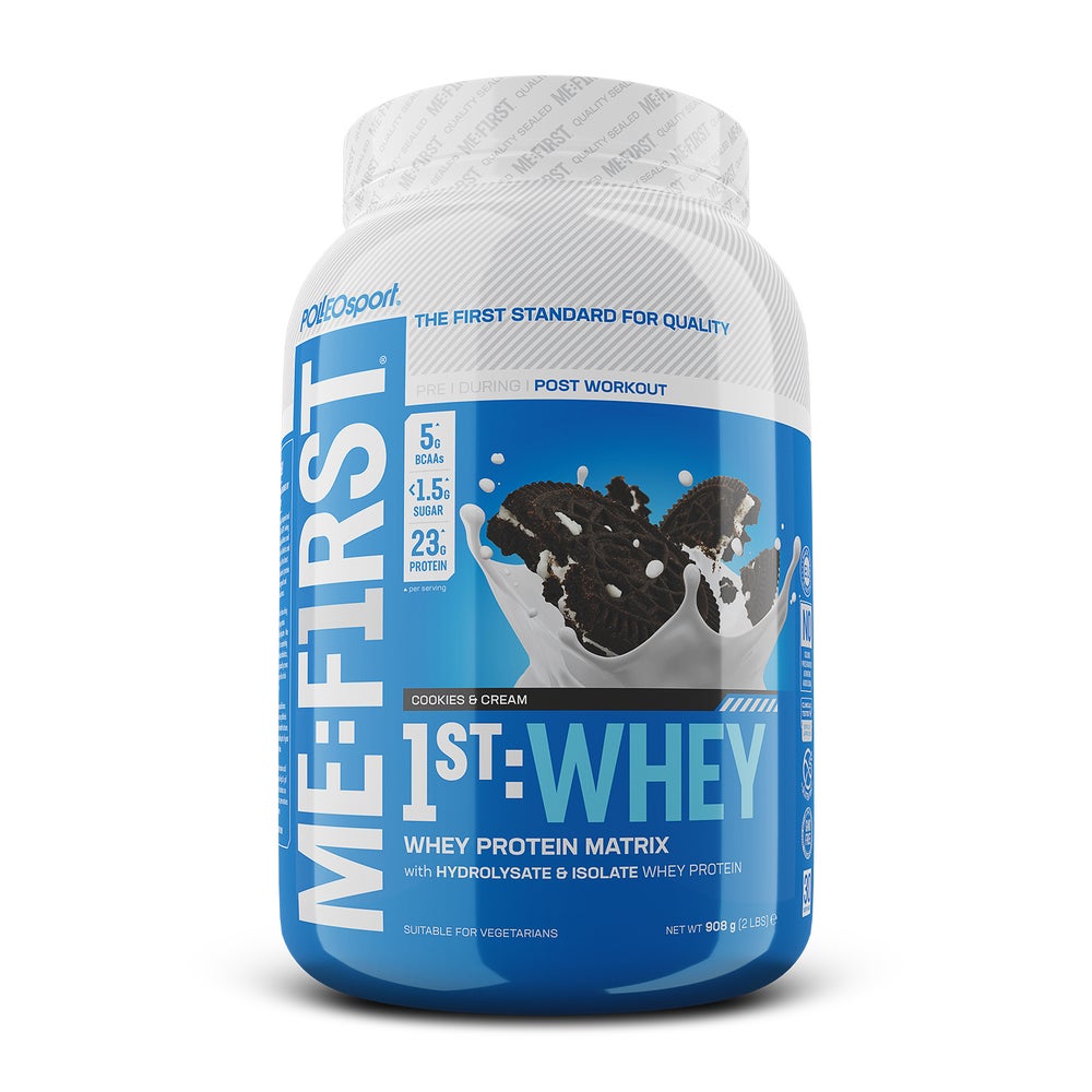 Polleo 1st Whey, 908 g, Cookies & Cream 908 g