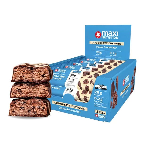 MaxiNutrition Classic Protein Bar Chocolate Brownie, 40g 16 St