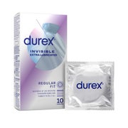 Durex Invisible Extra Thin Extra Lubricated Kondome 10 Stück 0,035 kg