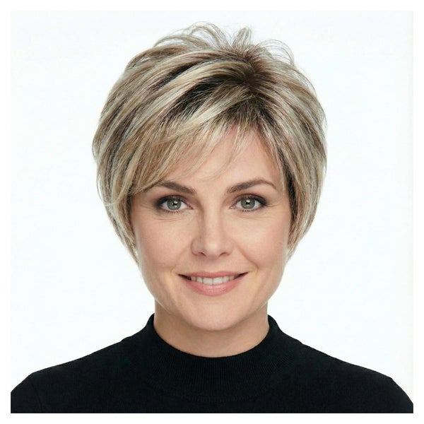 Perücke Kurz Pixie Ombreblond Pony 1 St