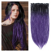 Dreadlocks Häkelhaar Göttin Locs Zöpfe Single-ended Schwarz 1 St