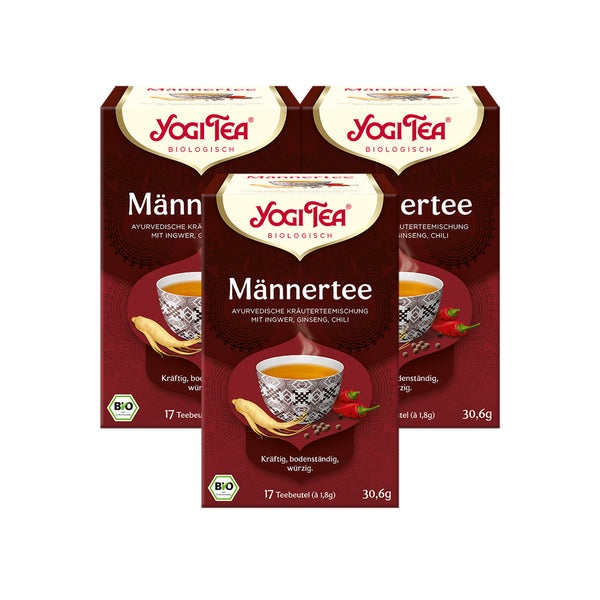 Yogi Tea - Männer Tee Bio Kräutertee | 3 x 30,6g 3x17 St