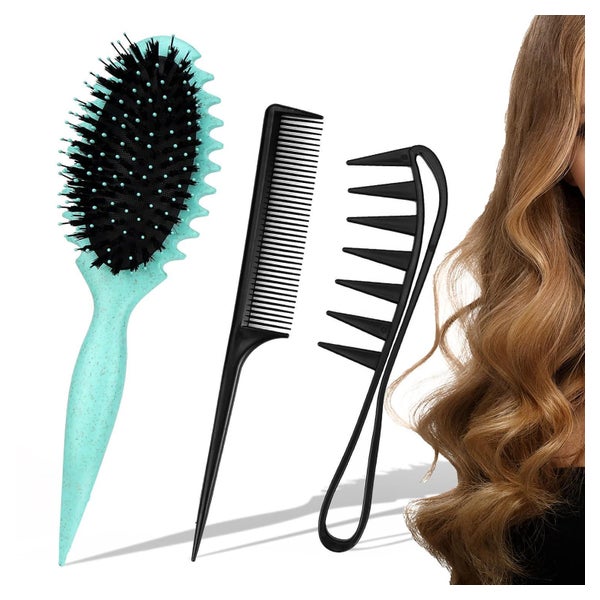 Lockenbürste Haarstyling Bounce Detangler Set Männer Frauen 1 St