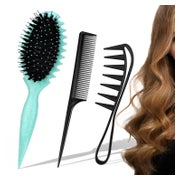 Lockenbürste Haarstyling Bounce Detangler Set Männer Frauen 1 St
