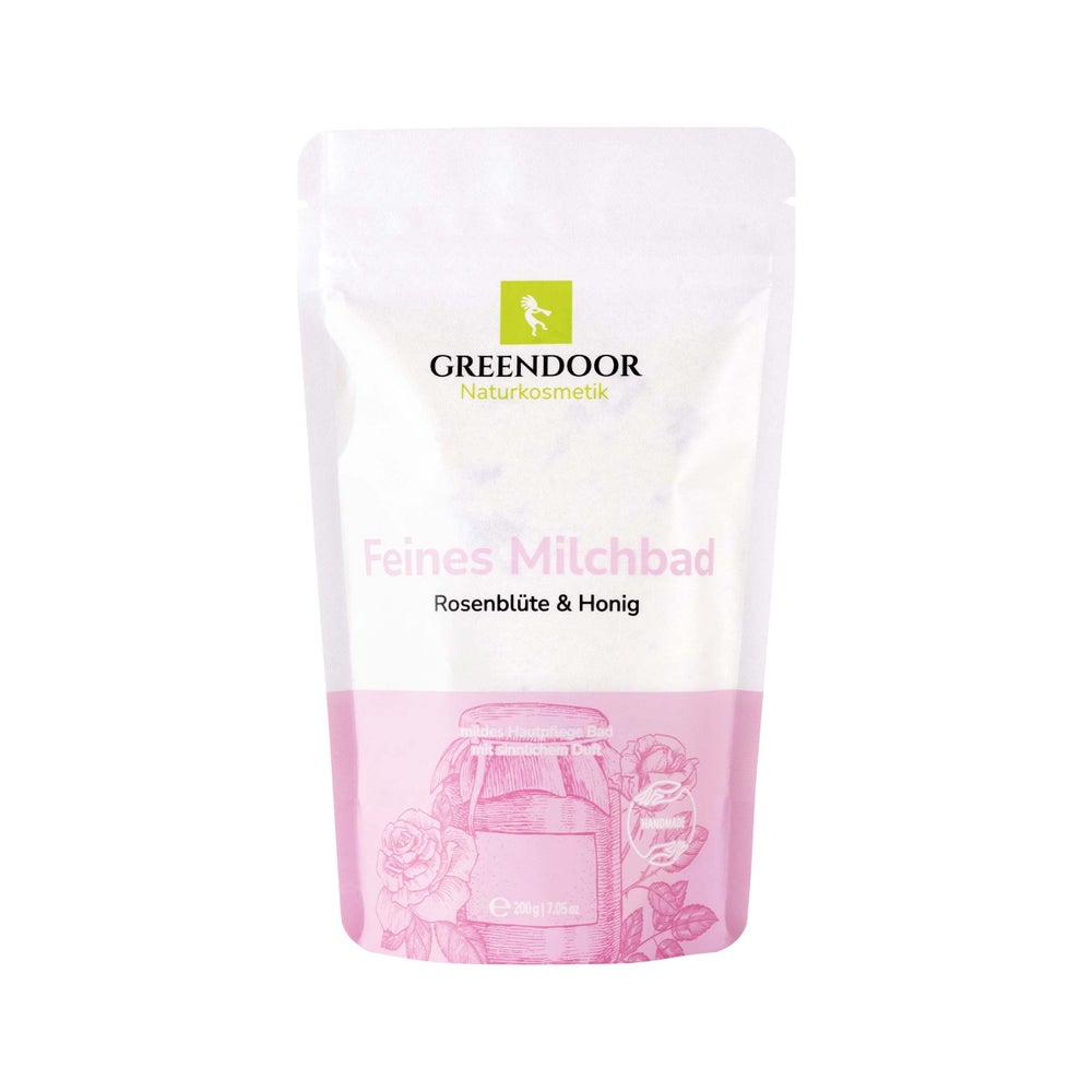 GREENDOOR Milchbad Rosenblüte Honig 200 g