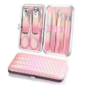Maniküre Set Nagelknipser Nagelpflege Pediküre 10Stück Rosa 1 St
