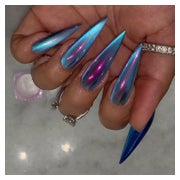 Künstliche Fingernägel Stiletto Blau Cat Eye Magnetic AH7 1 St