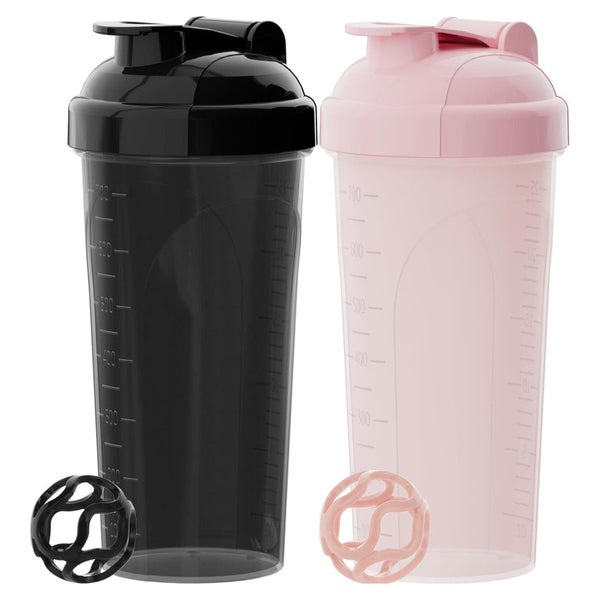 Protein Shaker 700ml Auslaufsicher Deckel BPAfrei Unisex Ros 1 St