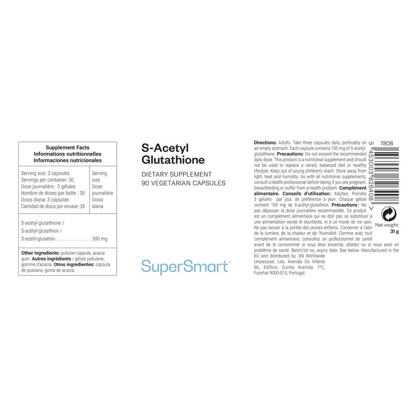 SuperSmart - S-Acetyl Glutathione 90 g online kaufen | DocMorris