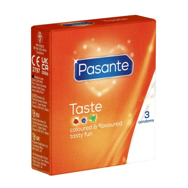 Taste aromatisiert bunt 3 Kondome (3 Kondome) 3 St