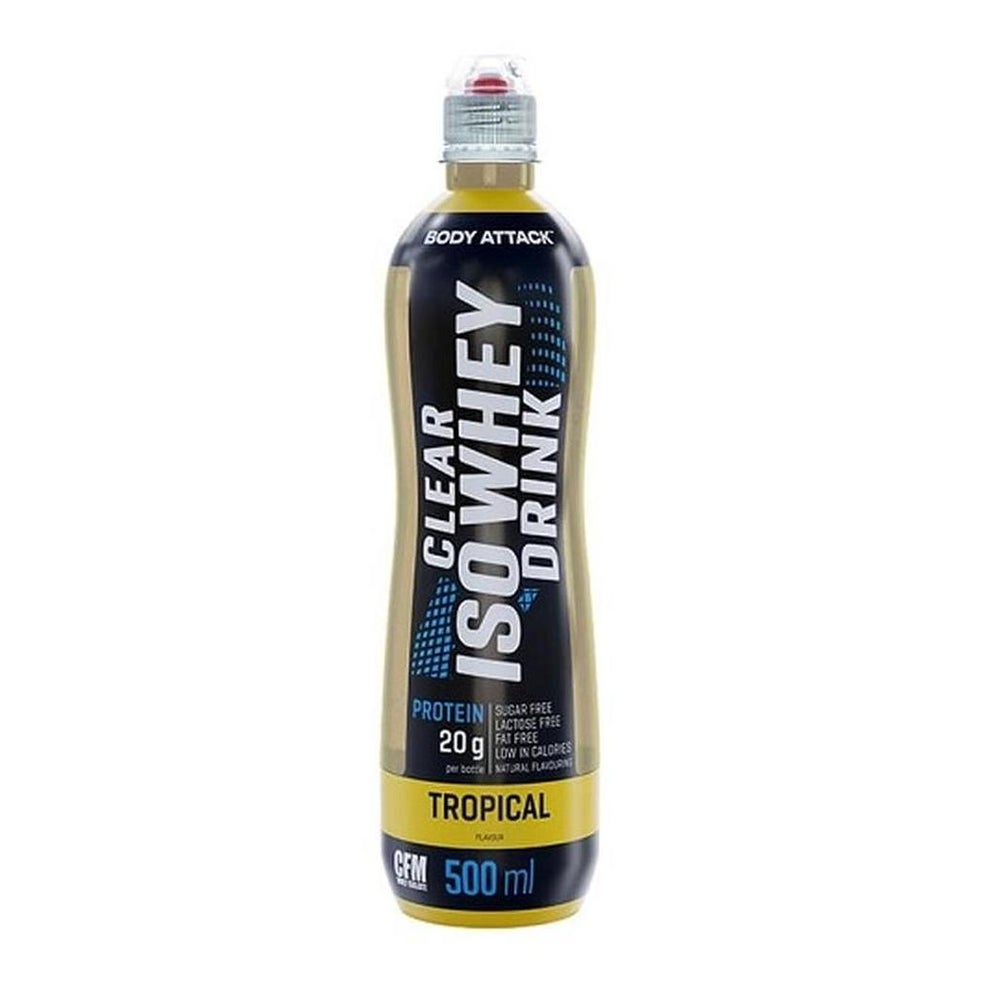 Body Attack Clear Iso Whey Drink 12 x Tropical 500 ml