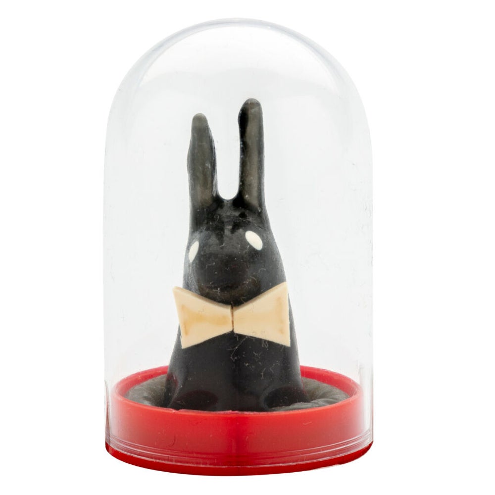 Scherzkondom «Schwarzer Hase» – Handbemalt, Party-Geschenk (1 Stück) 1 St