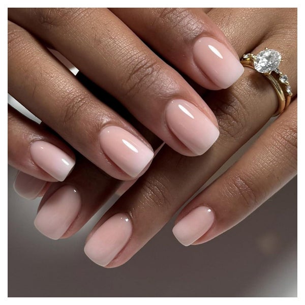 Fingernägel 24 Stück Kurz Eckig French Nude Weiß Farbve 1 St