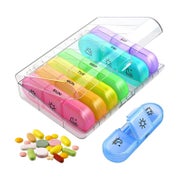 EACHPT 7-Tage-Pillendose 21 Fächer transparent-irisierend